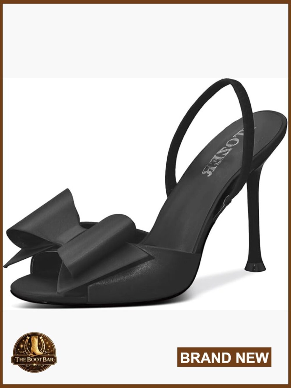 Satin High Heel Slingback Mules Open Toe Stiletto Bow Wedding Party Sandals